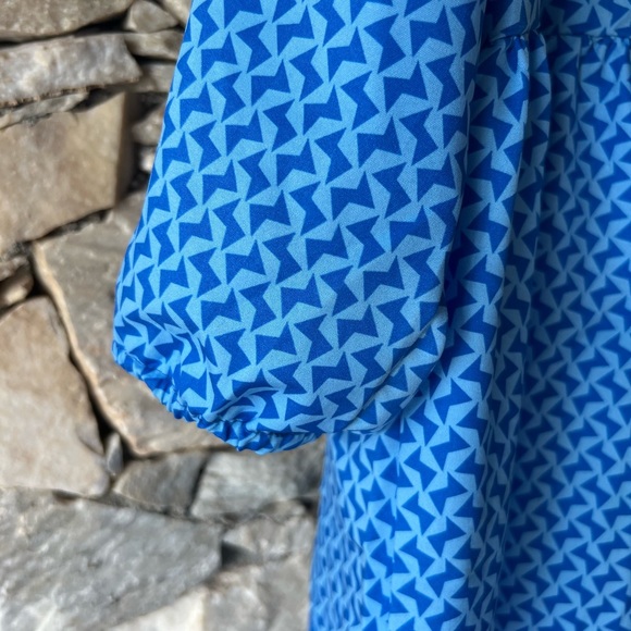 Midi Blue Pattern Dress - Picture 3 of 5